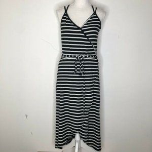 Love, Fire Black and White Striped Tank Top Dress. Size S